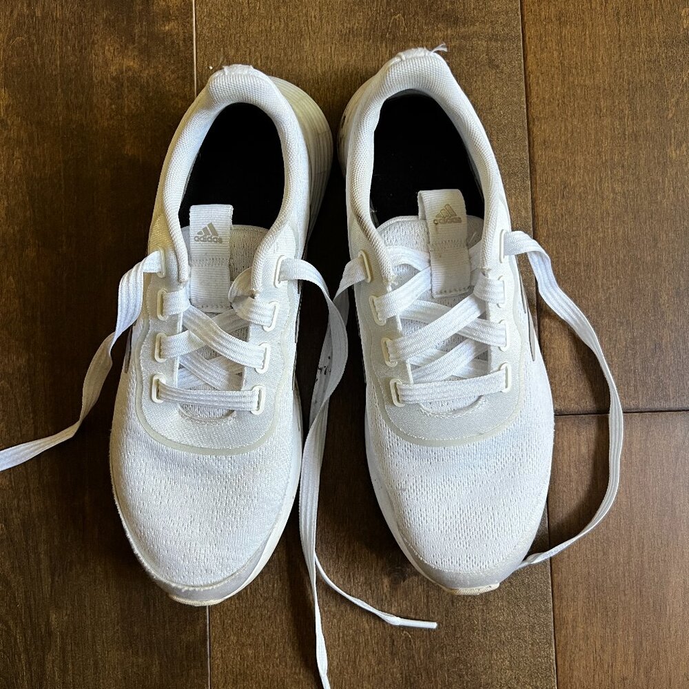 White Adidas Shoes - Size 8